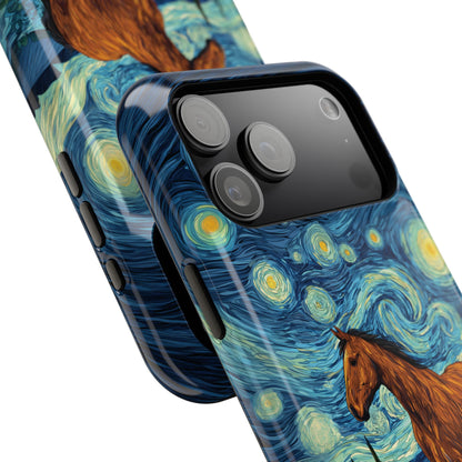 Starry Night Stallion Design iPhone Case