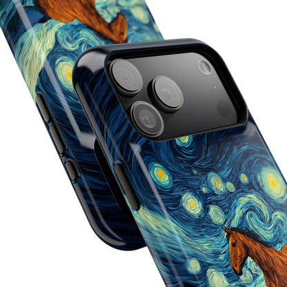 Starry Night Stallion Design iPhone Case
