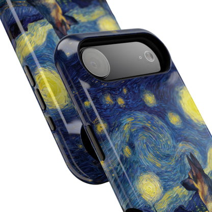 Barky Night (German Shepherd) Design iPhone Case