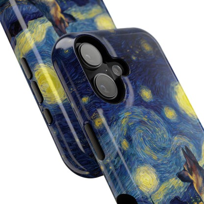 Barky Night (German Shepherd) Design iPhone Case