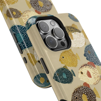 The Vintage Fugu – Retro Pufferfish Design iPhone Case