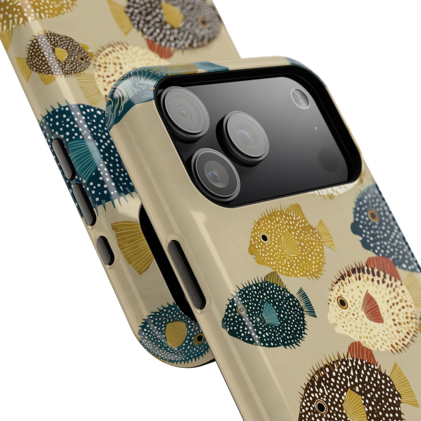 The Vintage Fugu – Retro Pufferfish Design iPhone Case