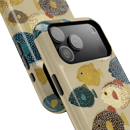 The Vintage Fugu – Retro Pufferfish Design iPhone Case