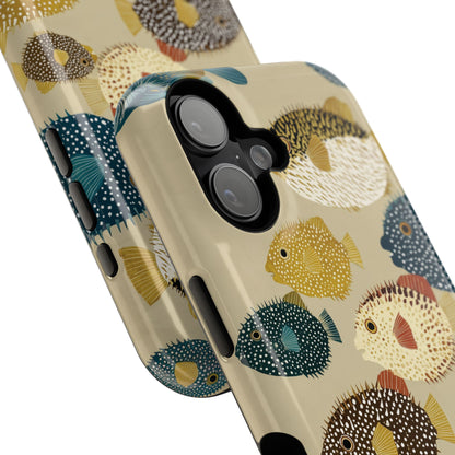 The Vintage Fugu – Retro Pufferfish Design iPhone Case