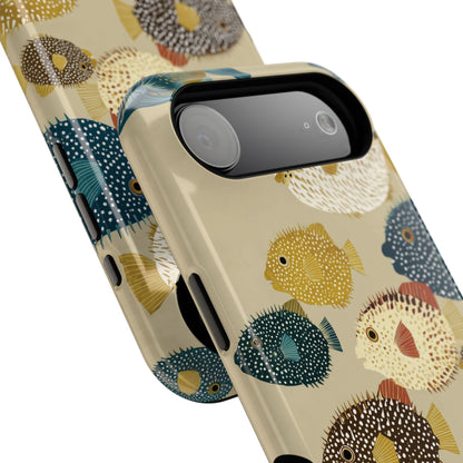 The Vintage Fugu – Retro Pufferfish Design iPhone Case
