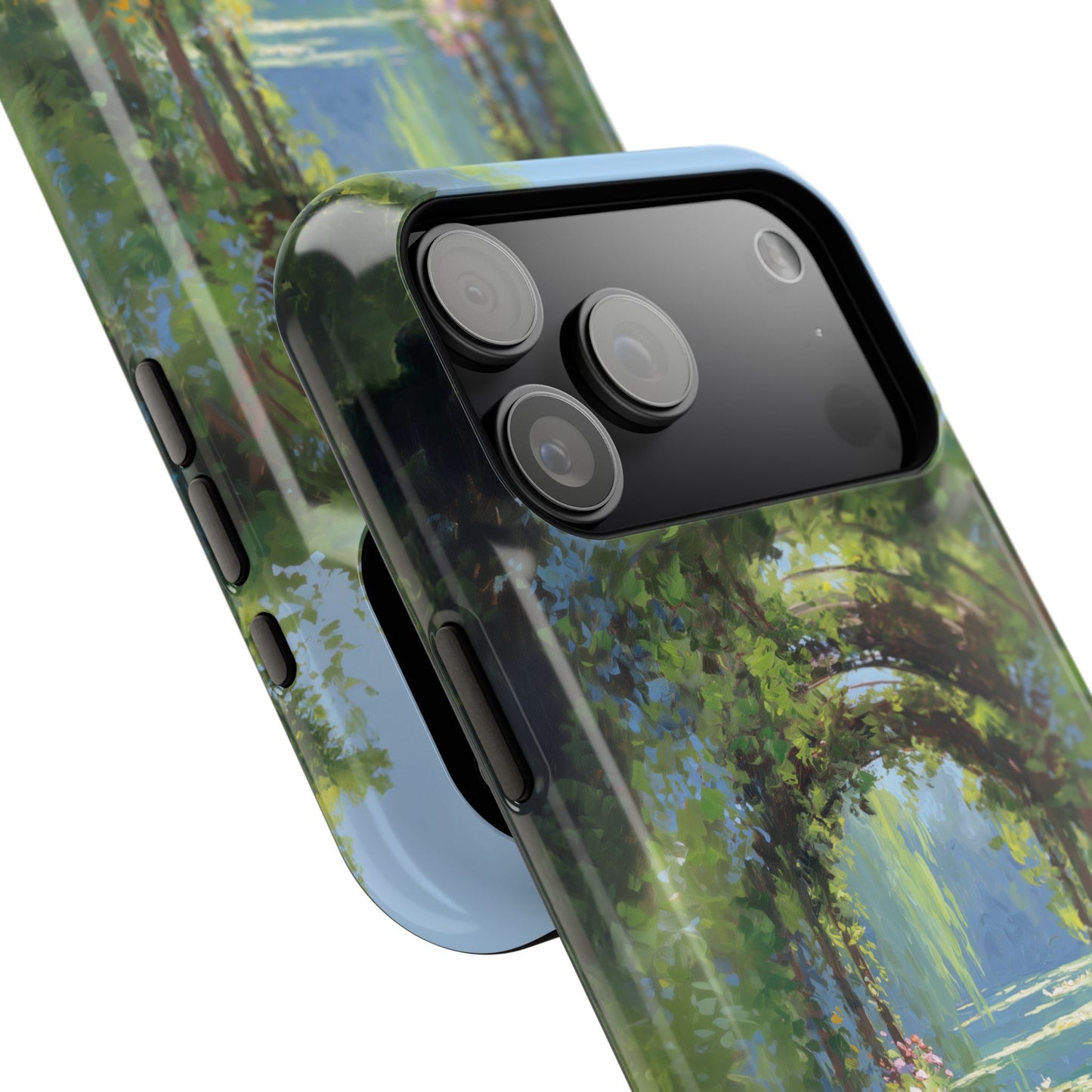 The Secret Archway – Impressionist Pond Design iPhone Case