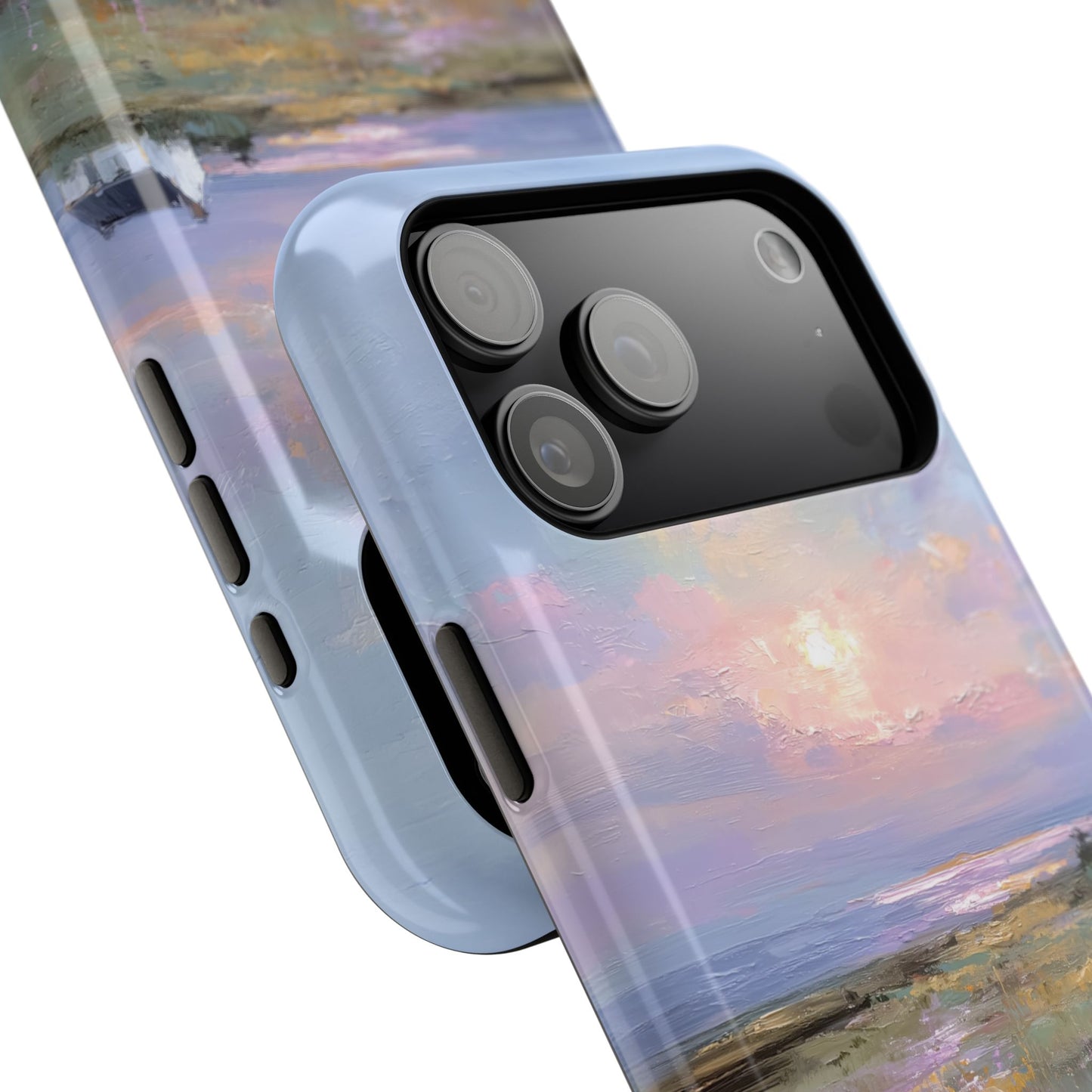 The Coastal Cottage – Impressionist Landscape Design iPhone Case