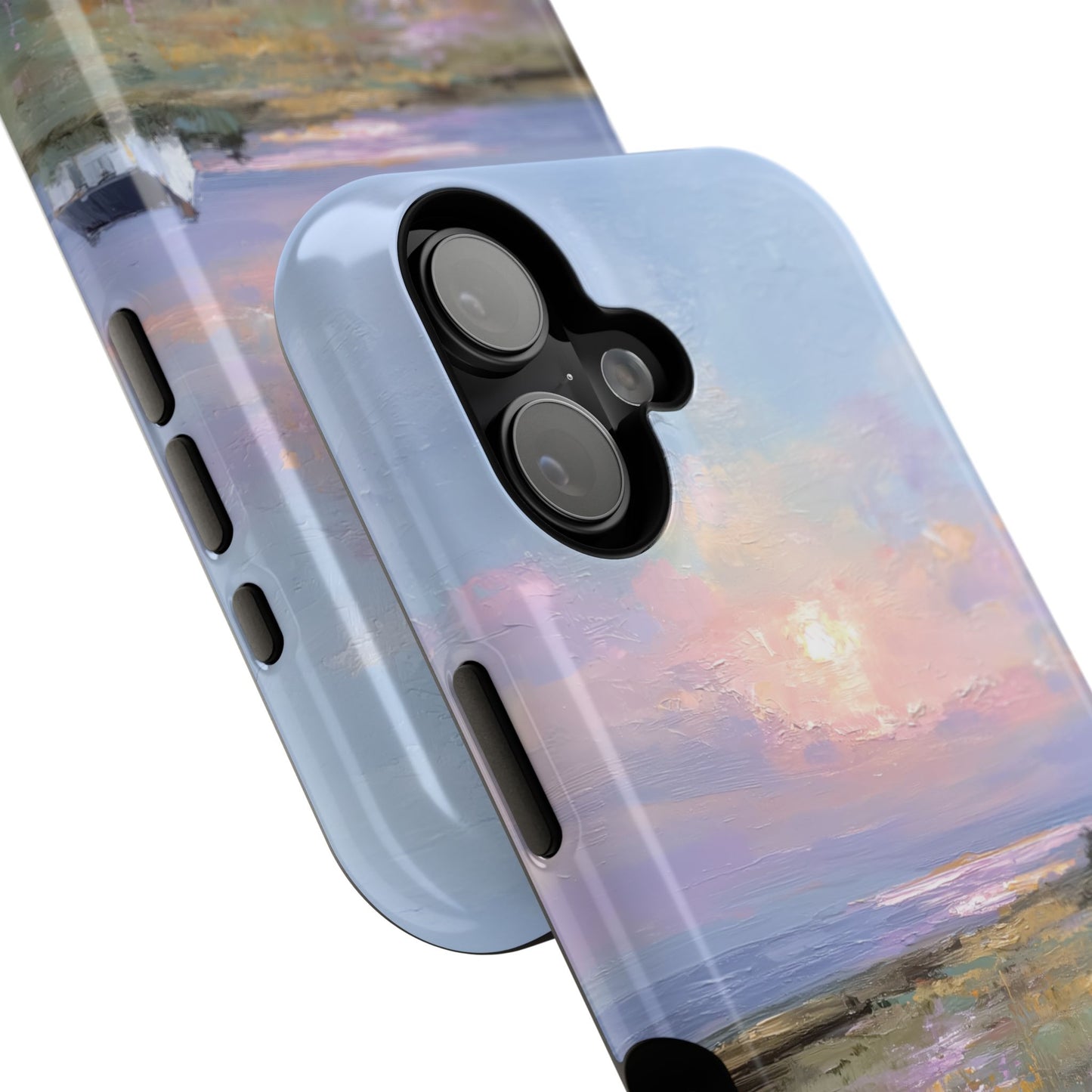 The Coastal Cottage – Impressionist Landscape Design iPhone Case
