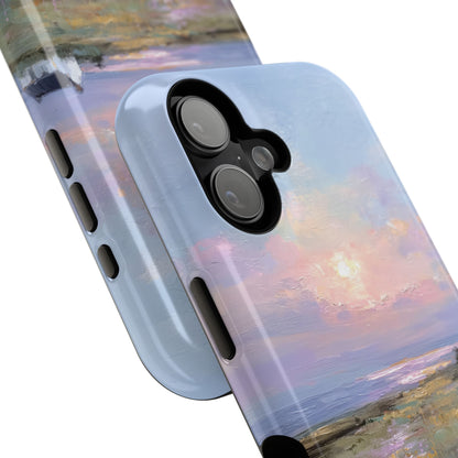 The Coastal Cottage – Impressionist Landscape Design iPhone Case