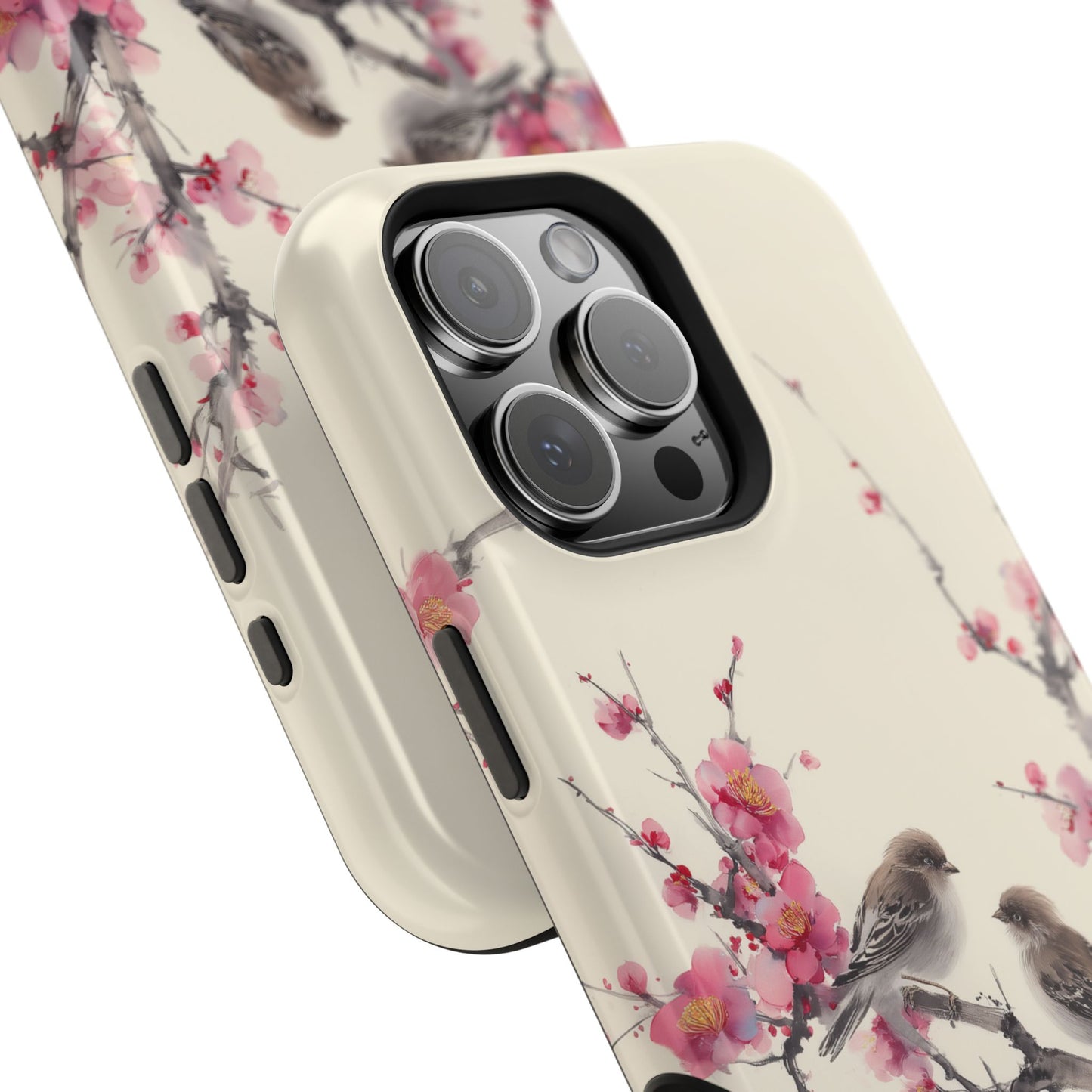 The Sweeping Blossom – Ink Wash Botanical Design iPhone Case