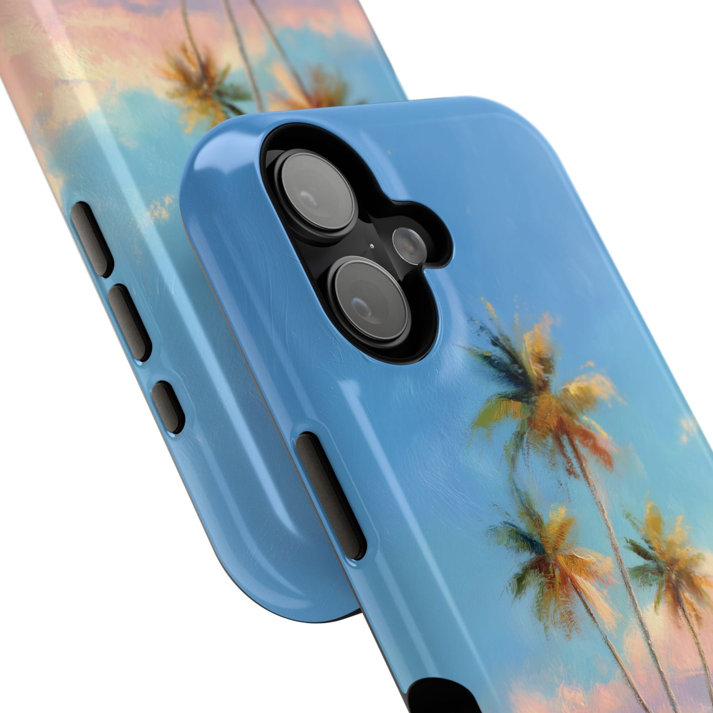 The Golden Hour Canvas – Painted Palm Design iPhone Case