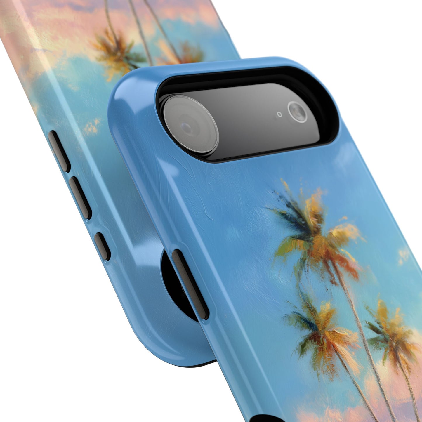 The Golden Hour Canvas – Painted Palm Design iPhone Case