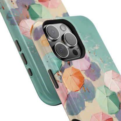 The Pastel Riviera – Aerial Beach Design iPhone Case