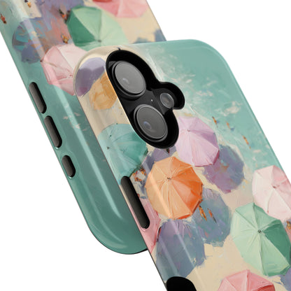 The Pastel Riviera – Aerial Beach Design iPhone Case