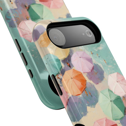 The Pastel Riviera – Aerial Beach Design iPhone Case