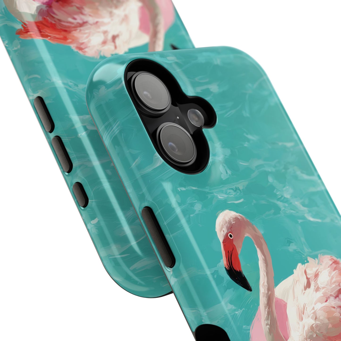 Out of Office Mode - The Poolside Flamingo Impressionist Summer Design iPhone Case
