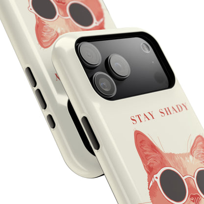 Stay Shady – Pop-Art Feline Design iPhone Case