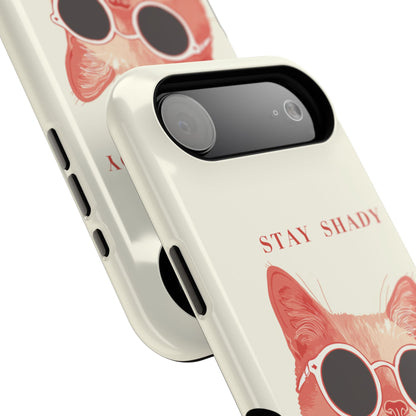 Stay Shady – Pop-Art Feline Design iPhone Case