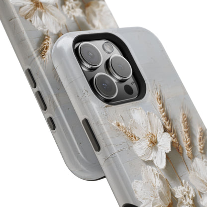 The Refined Meadow – 3D Impasto Botanical Design iPhone Case