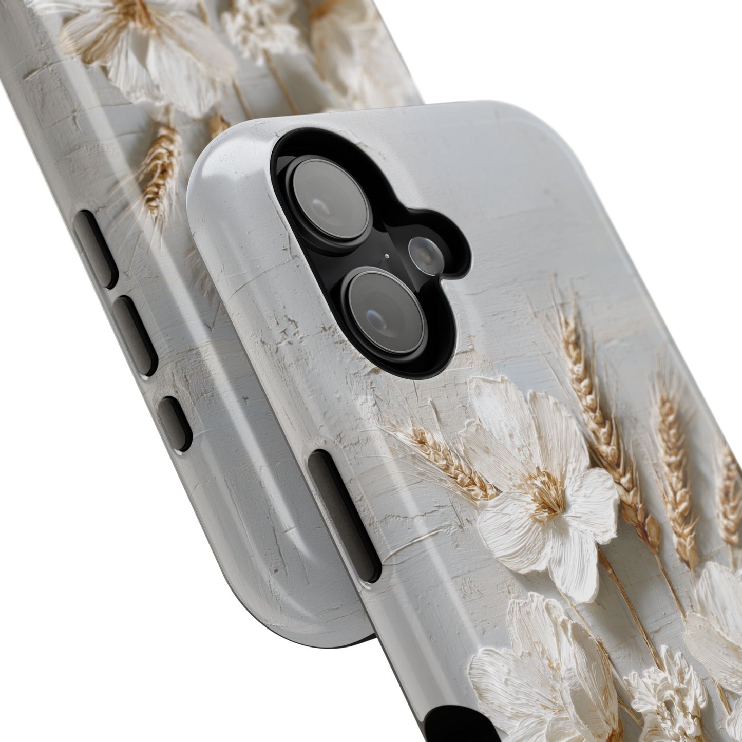 The Refined Meadow – 3D Impasto Botanical Design iPhone Case