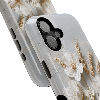 The Refined Meadow – 3D Impasto Botanical Design iPhone Case