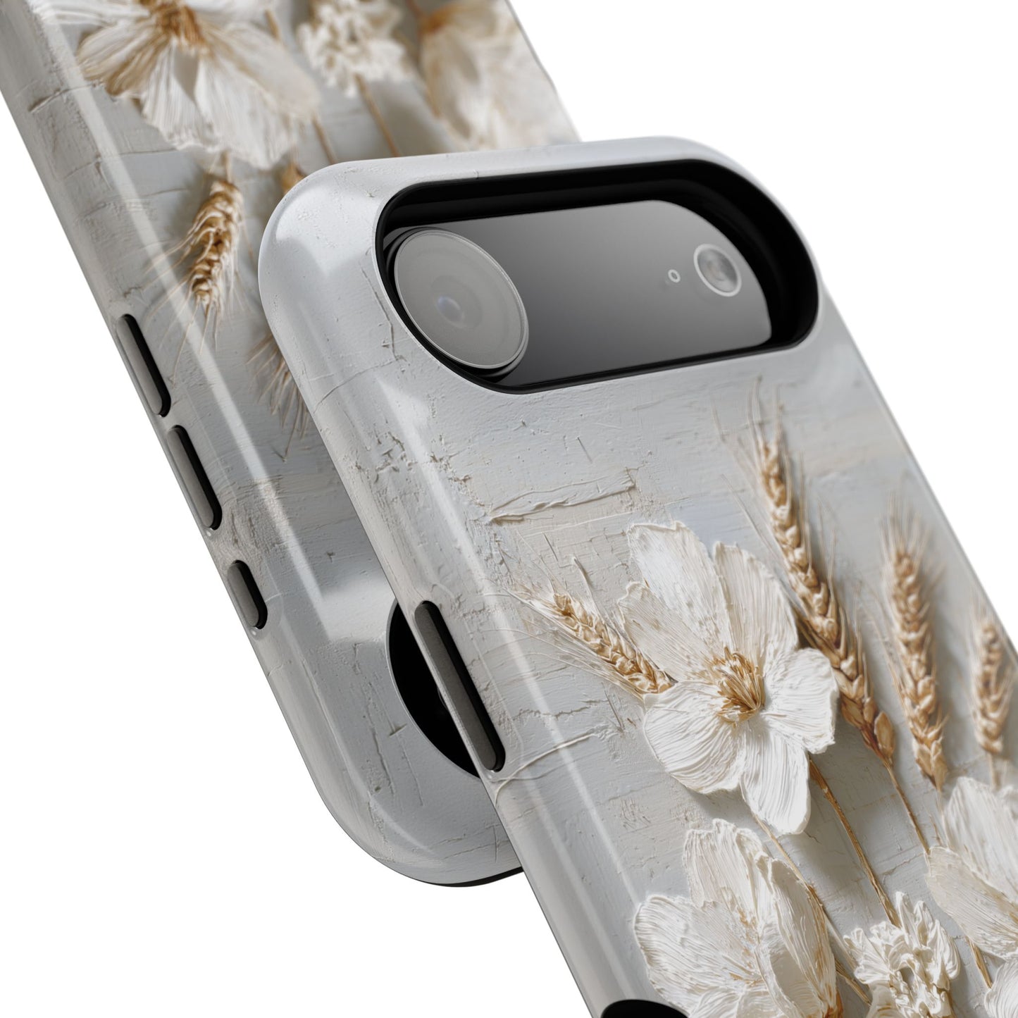 The Refined Meadow – 3D Impasto Botanical Design iPhone Case