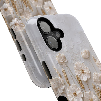 The Golden Meadow – 3D Impasto Botanical Design iPhone Case