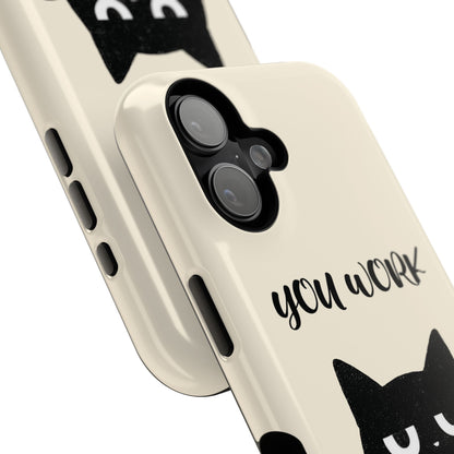 The Judgy Supervisor – Funny Black Cat Design iPhone Case