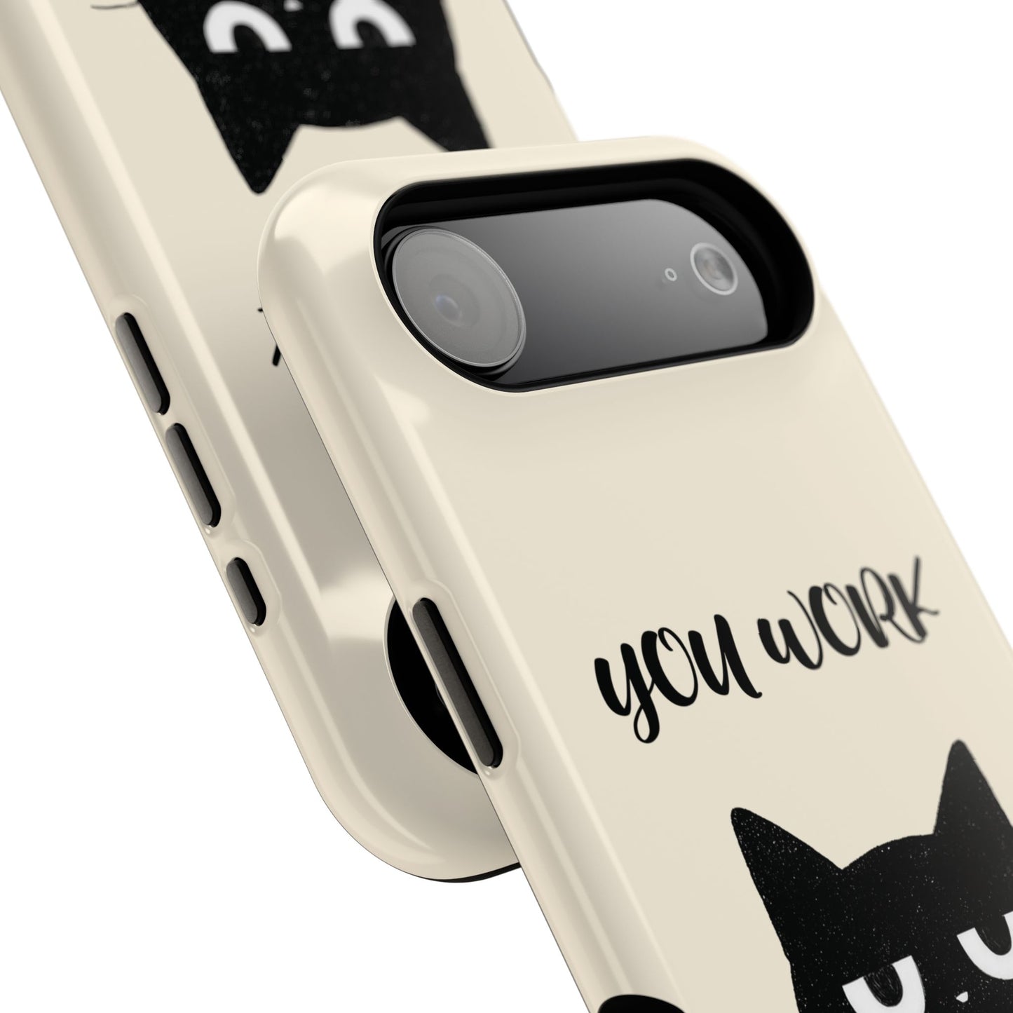 The Judgy Supervisor – Funny Black Cat Design iPhone Case
