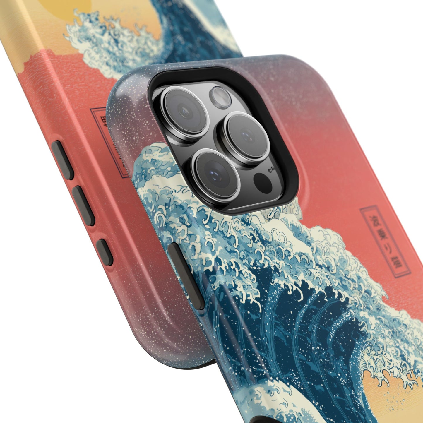 The Wave-Riding Neko – Sunset Surfer Case Design iPhone Case