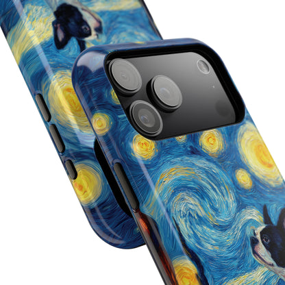 Barky Night (Boston Terrier) Design iPhone Case