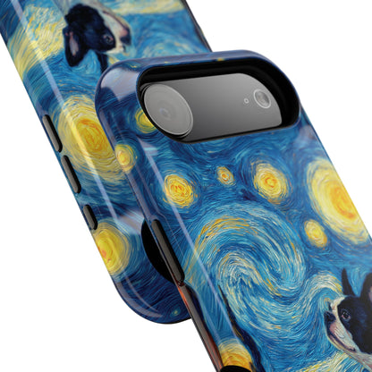 Barky Night (Boston Terrier) Design iPhone Case