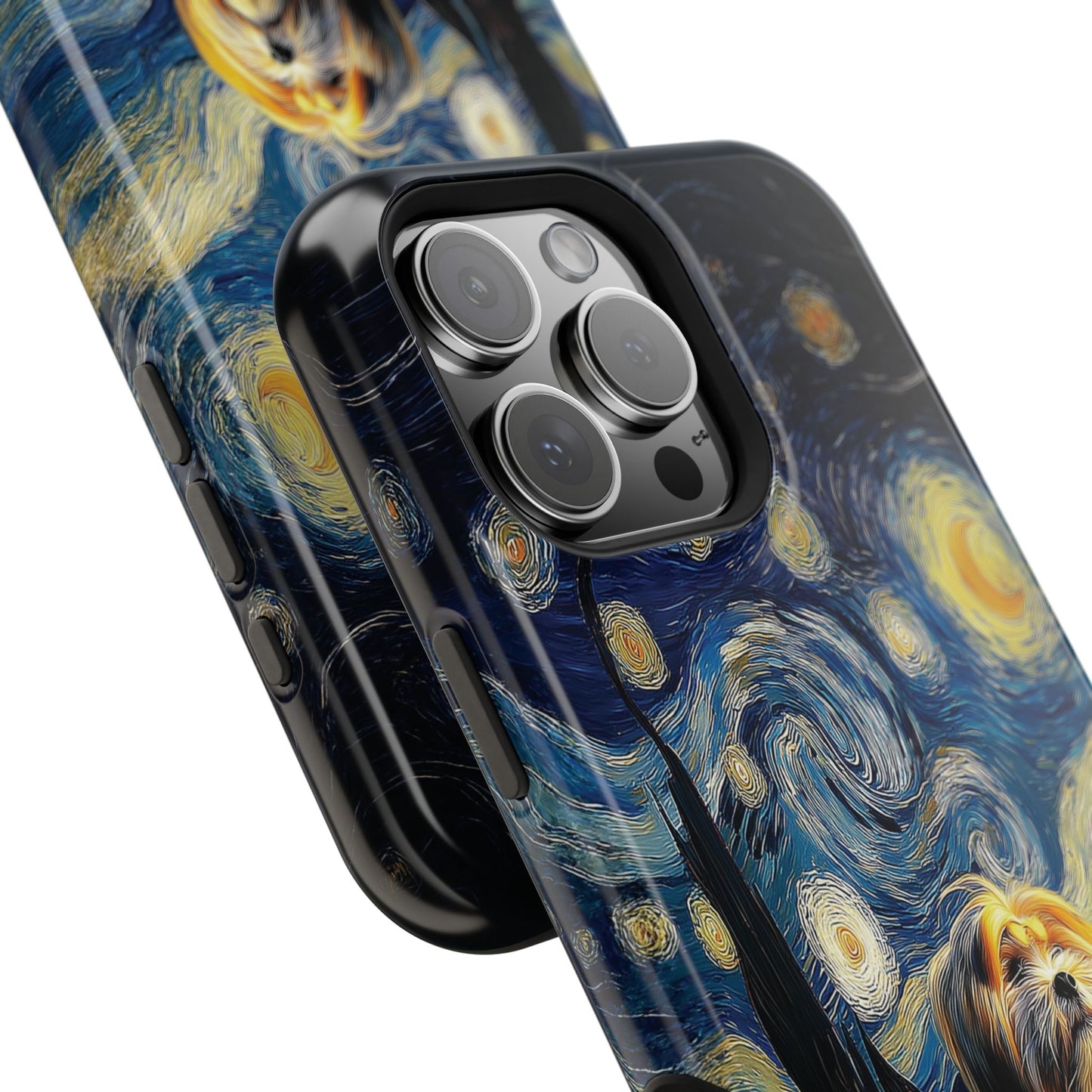 The Starry Night Stargazer – Custom Impressionist Pet iPhone Case