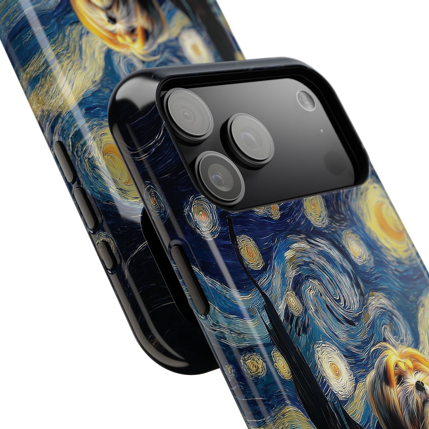 The Starry Night Stargazer – Custom Impressionist Pet iPhone Case