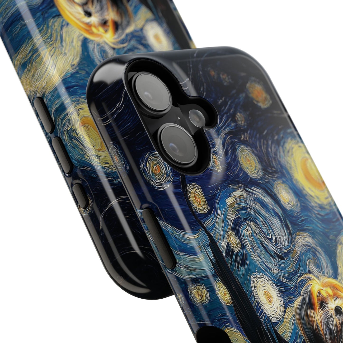 The Starry Night Stargazer – Custom Impressionist Pet iPhone Case