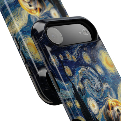 The Starry Night Stargazer – Custom Impressionist Pet iPhone Case