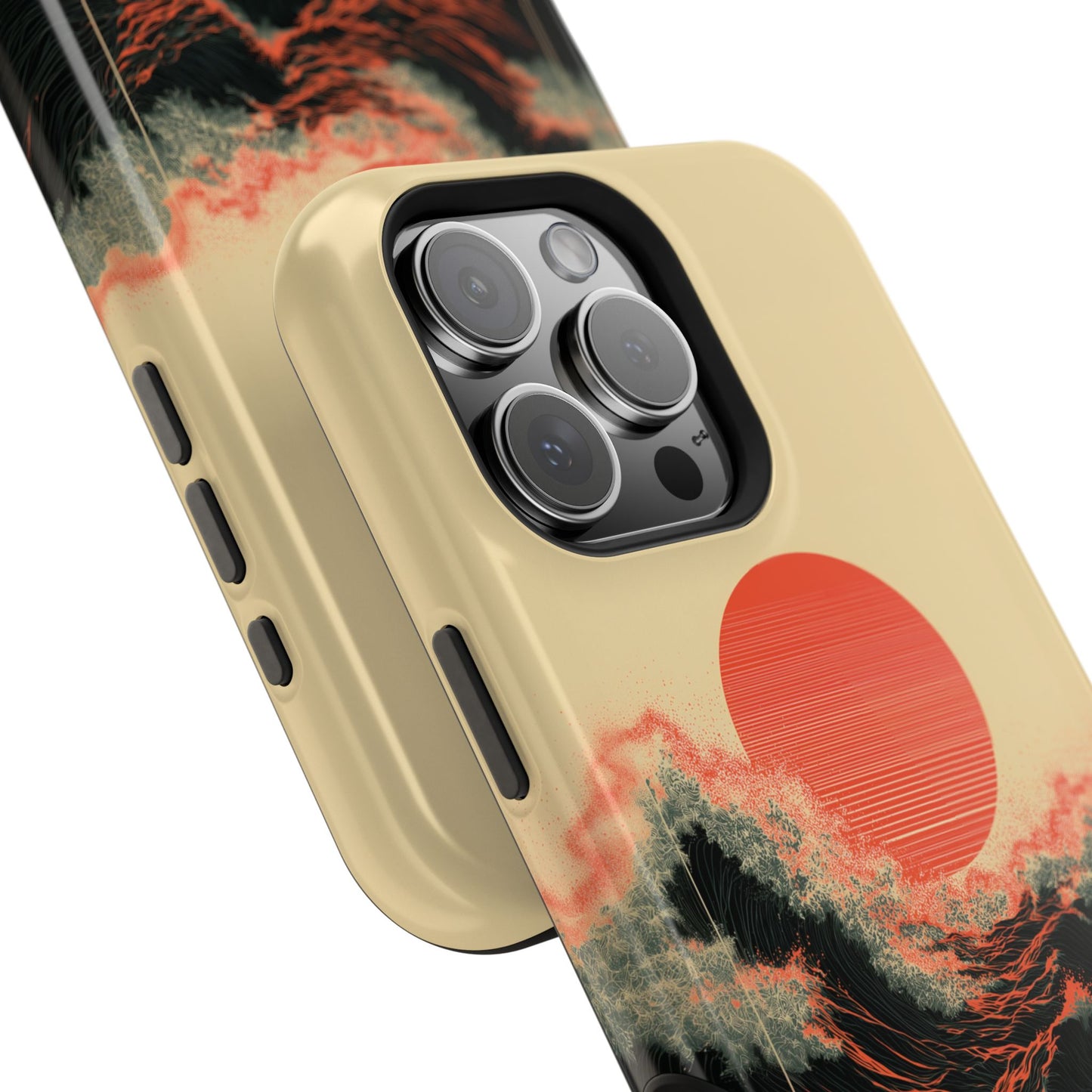 The Kyokujitsu Exhibition – Framed Rising Sun Wave Design iPhone Case