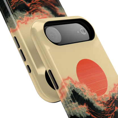 The Kyokujitsu Exhibition – Framed Rising Sun Wave Design iPhone Case