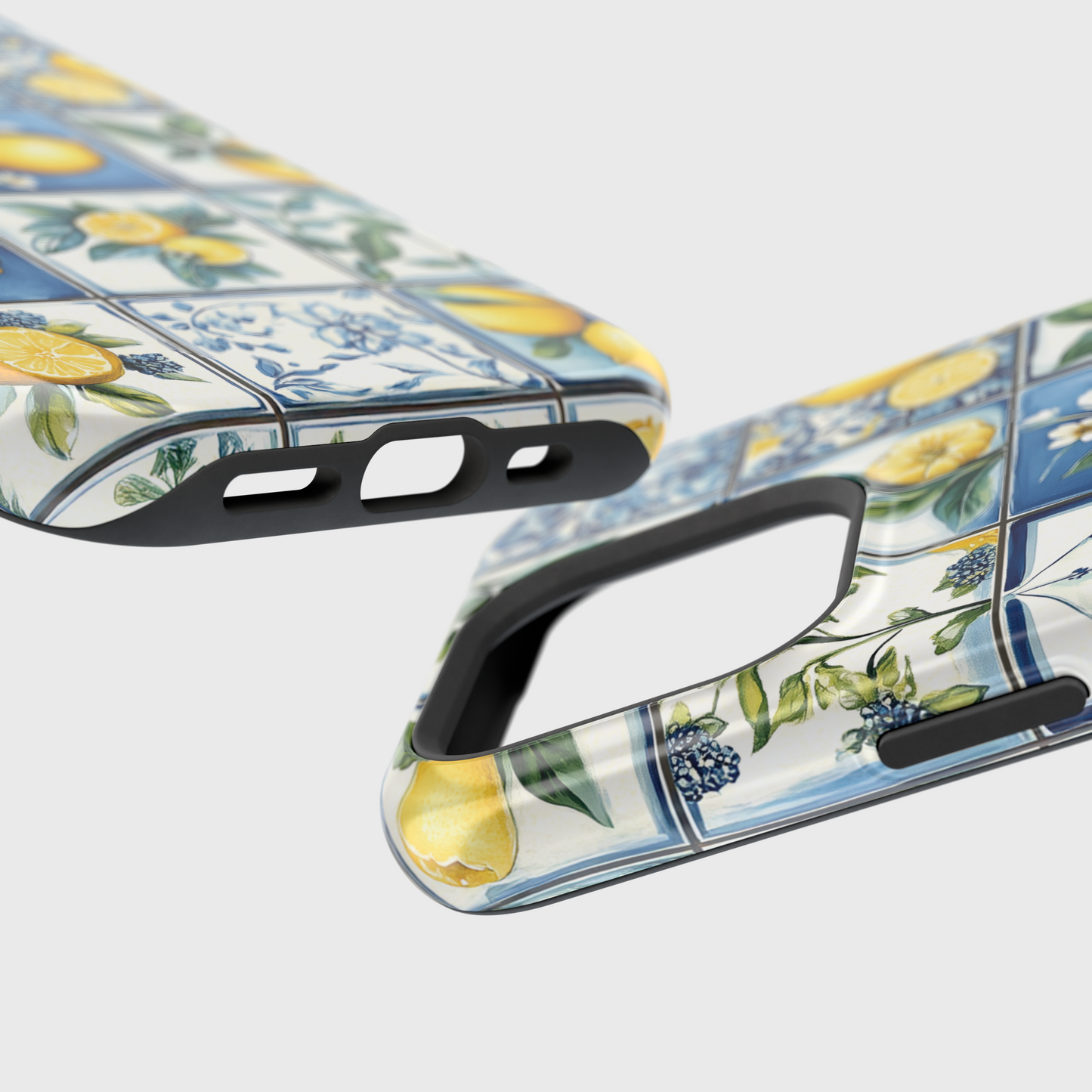 Lemon Azulejo Tiles Design iPhone Case