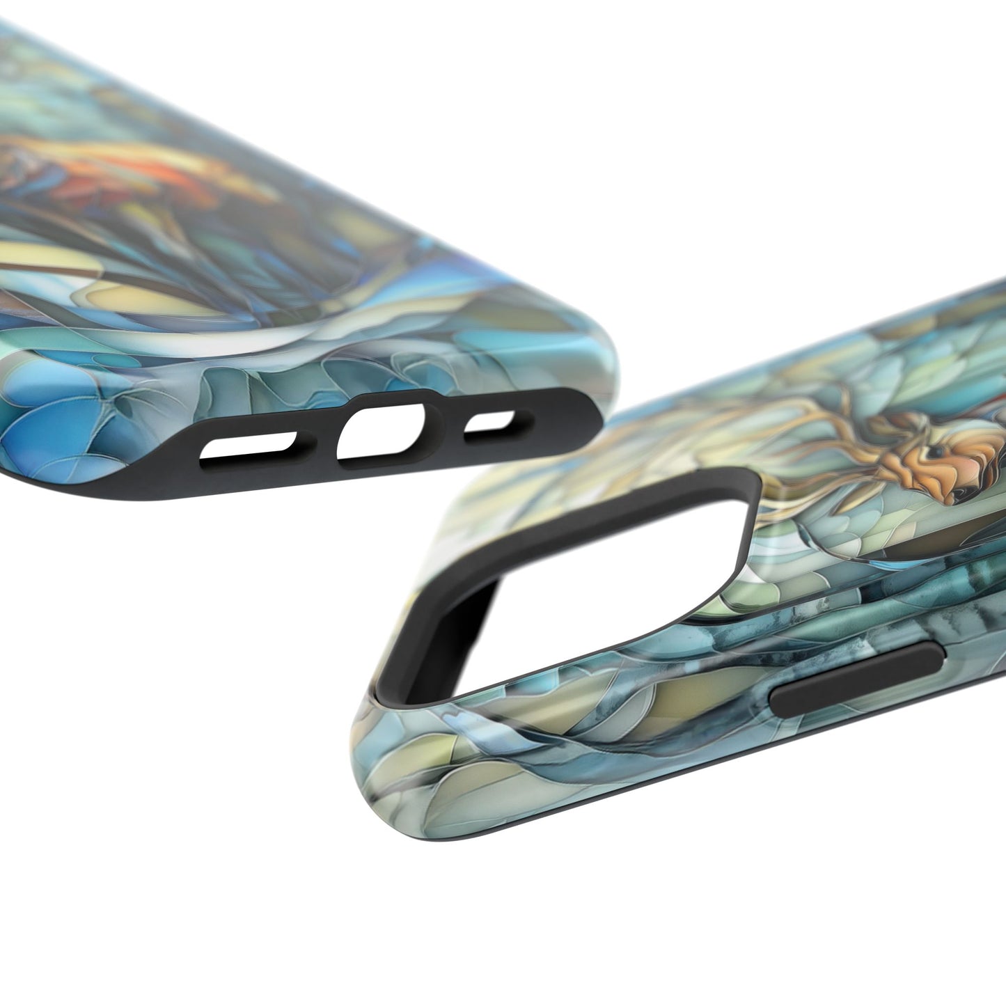 Majestic Stag Stained Glass Design iPhone Case