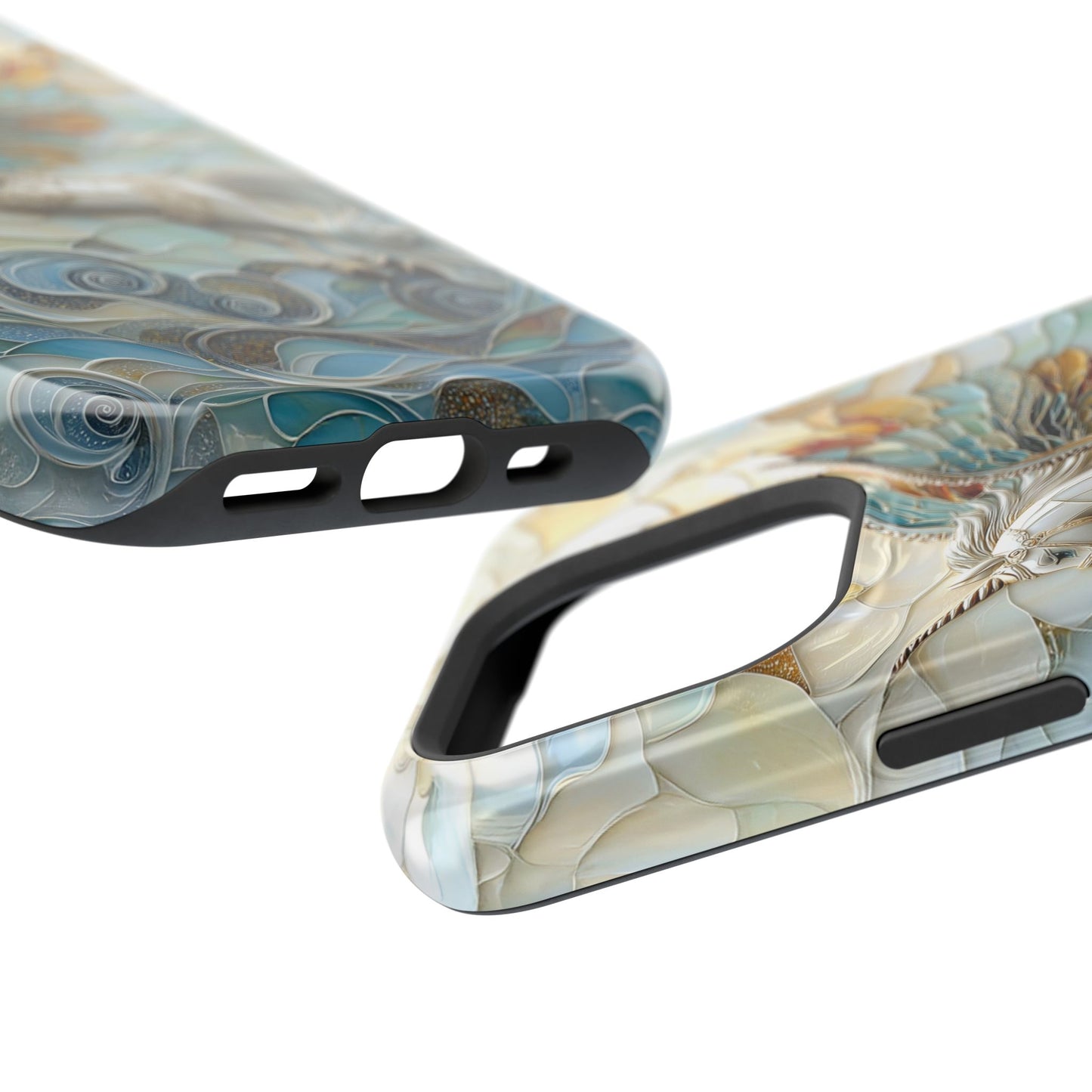 Flying Unicorn Abstract Art Design iPhone Case