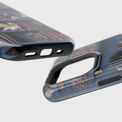 Fantasy Dragon Bookshelf Design iPhone Case