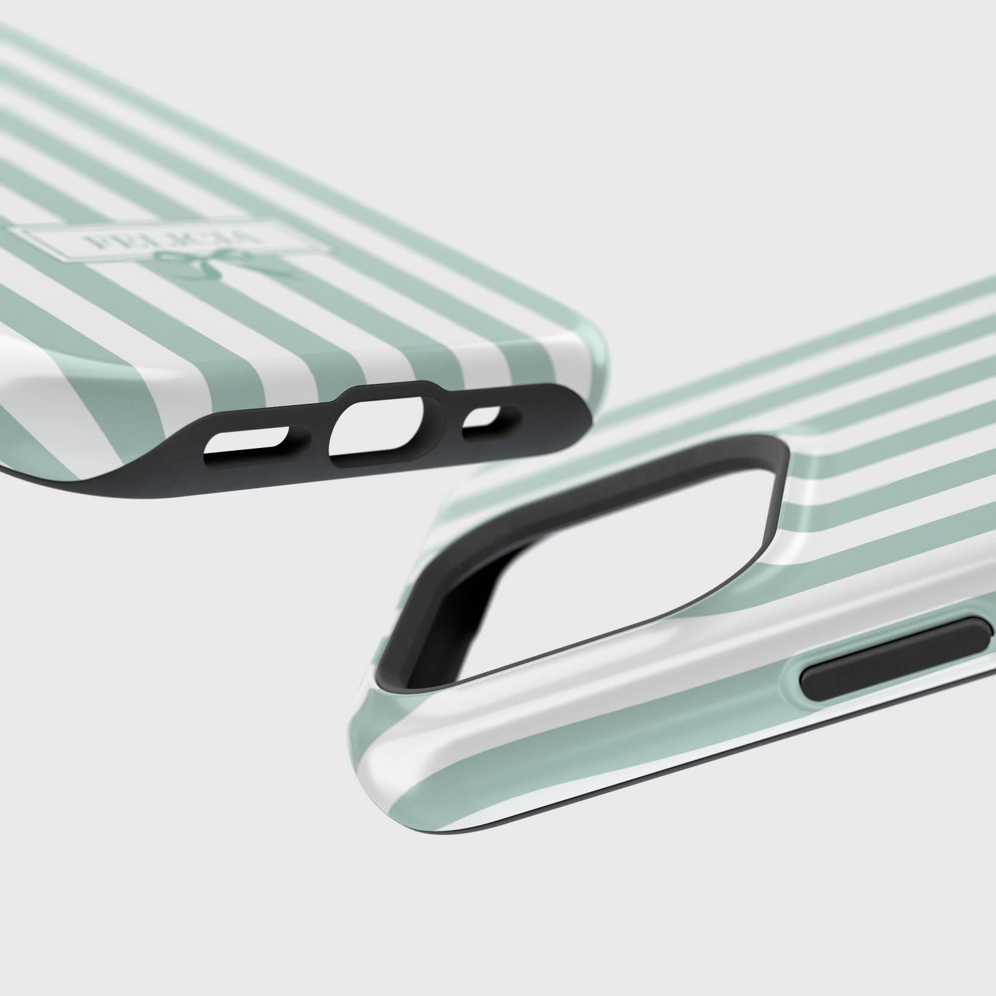 Personalisable Striped Design (Blue) iPhone Case
