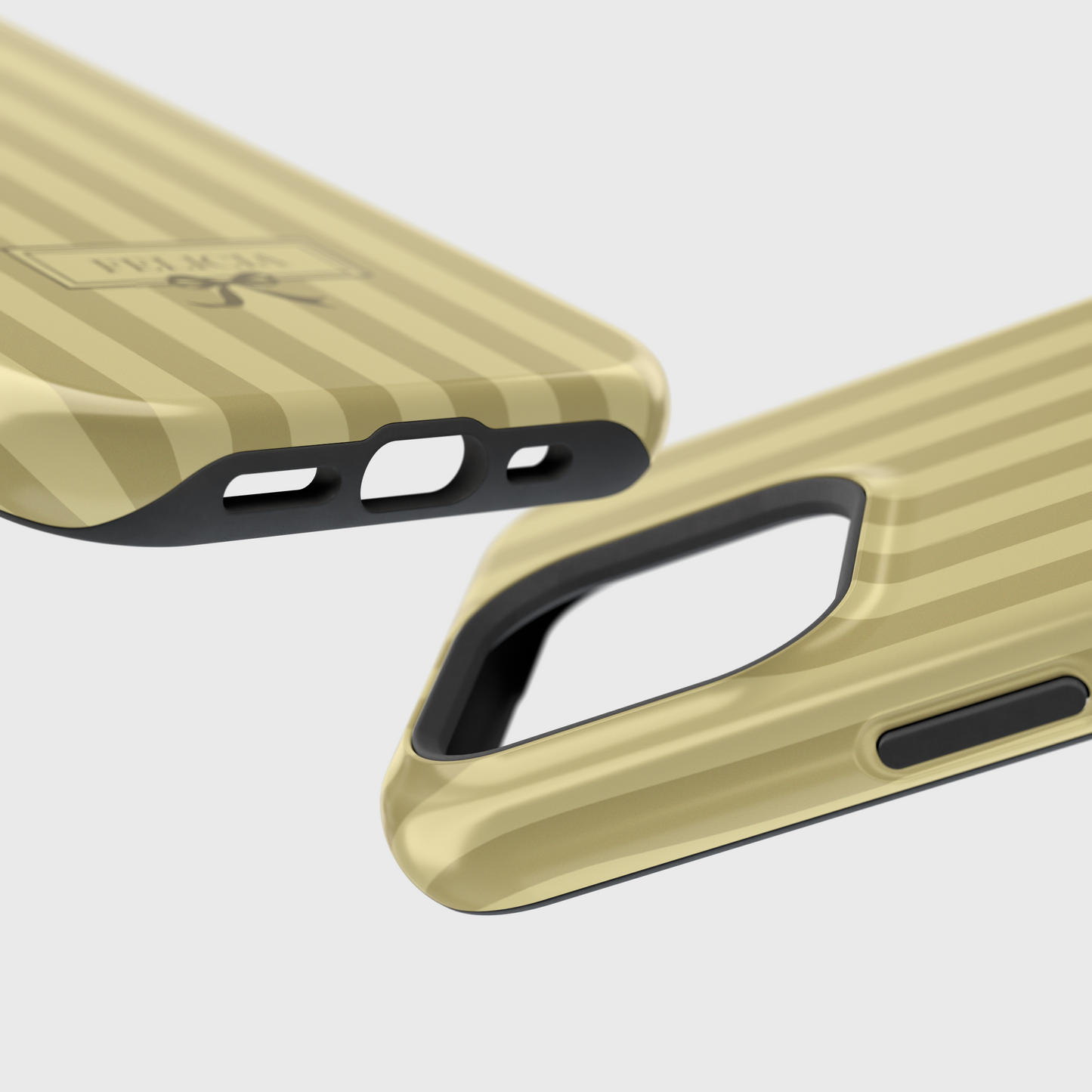 Personalisable Striped Design (Yellow) iPhone Case