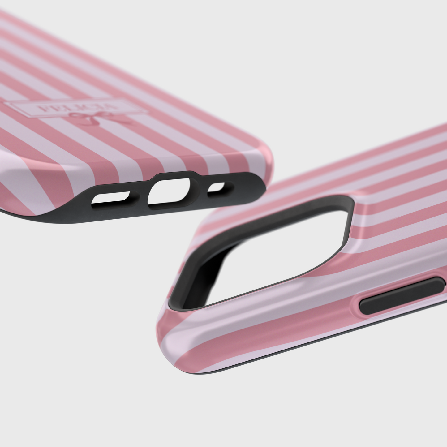 Personalisable Striped Design (Pink) iPhone Case