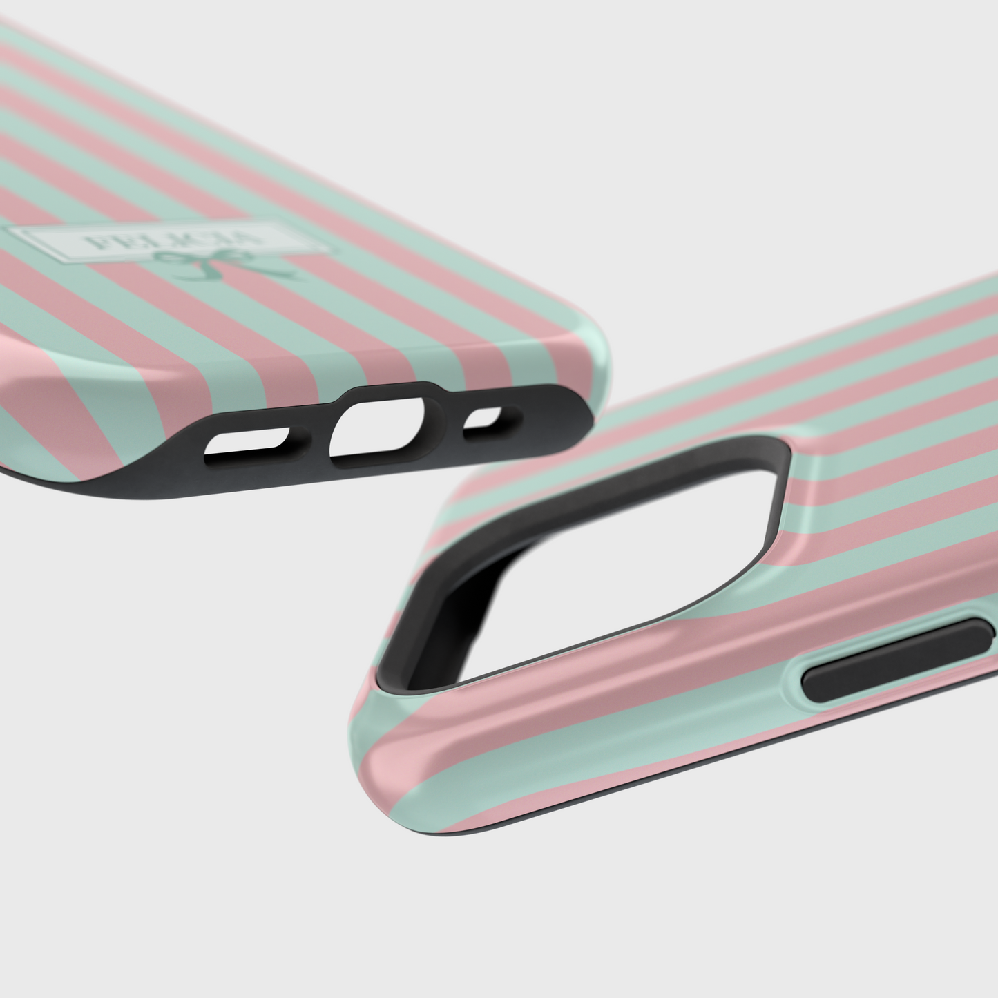Personalisable Striped Design (Candy) iPhone Case