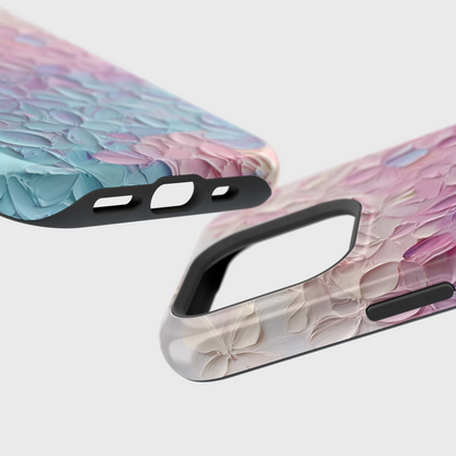 Pastel Flower Abstract Oil Painting Design iPhone Case