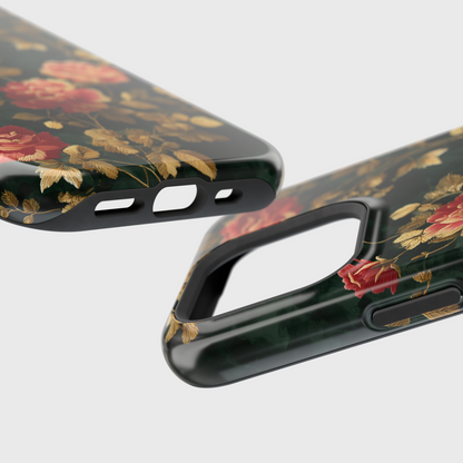 Crimson Bloom Design iPhone Case