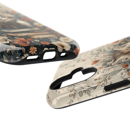 Cute Book Reading Cat Design iPhone Case