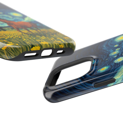 Starry Night Stallion Design iPhone Case